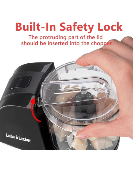 Mini Procesador de Alimentos Liebe&Lecker 1.5 Tazas S/S Mini Procesador de Alimentos Liebe&Lecker 1.5 Tazas S/S