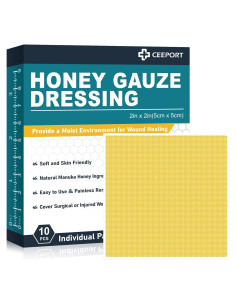 Venda de Gasa con Miel de Manuka 5x5 cm - Paquete de 10