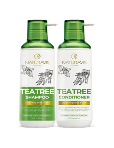 Juego de Champú y Acondicionador Naturavis 230ml Menta y Árbol de Té