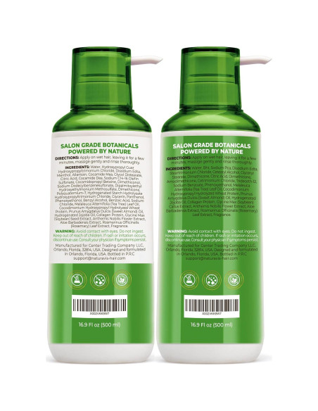 Juego de Champú y Acondicionador Naturavis 230ml Menta y Árbol de Té