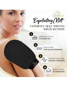 Guante Exfoliante Kessa L'Exfose 2pc Viscosa Natural 2