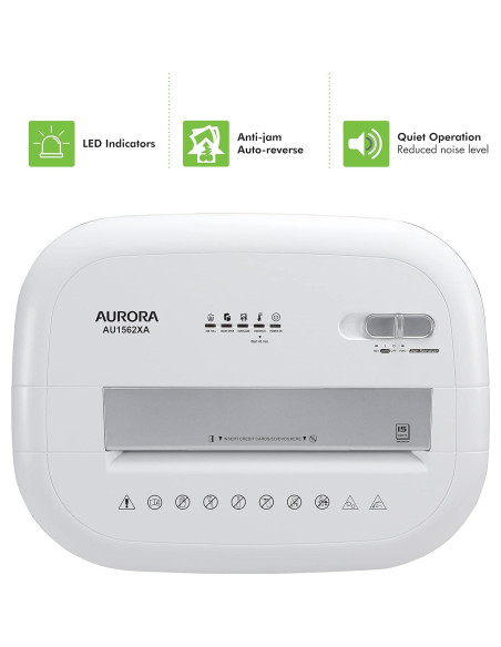 Desgarrador de papel Aurora AU1562XA 15 hojas corte cruzado