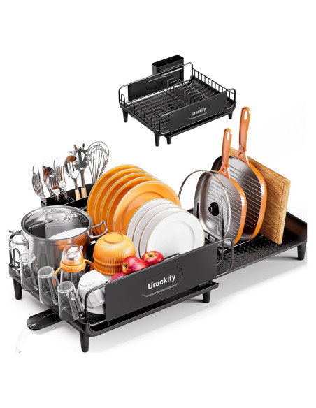 Escurridor de Platos Expandible Urackify con Bandeja Drenaje