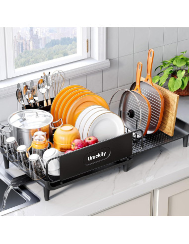 Escurridor de Platos Expandible Urackify con Bandeja Drenaje
