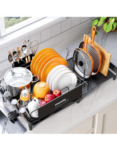Escurridor de Platos Expandible Urackify con Bandeja Drenaje