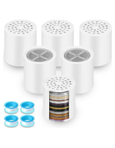 Cartucho Filtro Ducha 20 Etapas Enhon 6 Pack Agua Dura