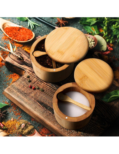 Bowl de Sal y Pimienta RAETTER.LY de Bambú Natural 12 oz
