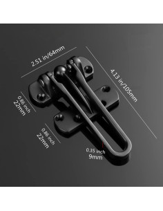 Cerradura de Seguridad para Puerta Szhdxsy, Negro 2