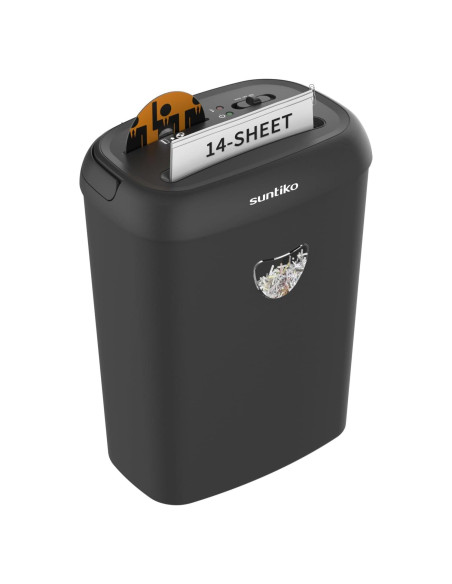 Destructora de papel Suntiko CD210P-12, 14 hojas, corte cruzado Destructora de papel Suntiko CD210P-12, 14 hojas, corte cruzado