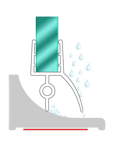 Umbral de Ducha Silicona Transparente 100 cm Zehiels