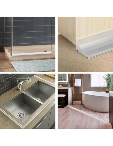 Umbral de Ducha Silicona Transparente 100 cm Zehiels