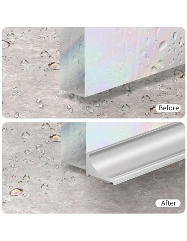 Umbral de Ducha Silicona Transparente 100 cm Zehiels