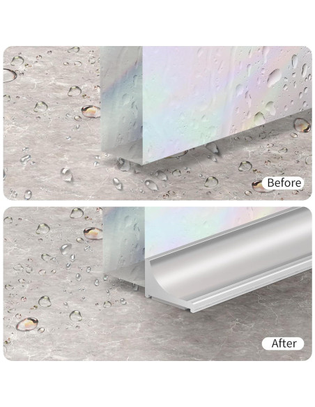 Umbral de Ducha Silicona Transparente 100 cm Zehiels