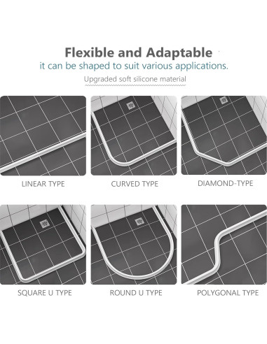 Umbral de Ducha Silicona Transparente 100 cm Zehiels