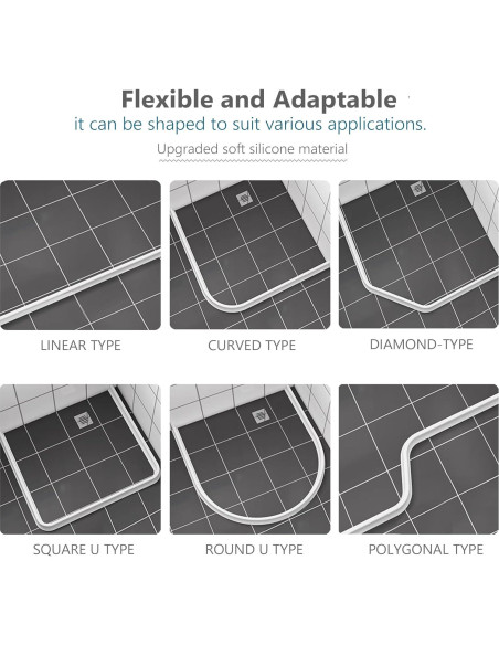 Umbral de Ducha Silicona Transparente 100 cm Zehiels