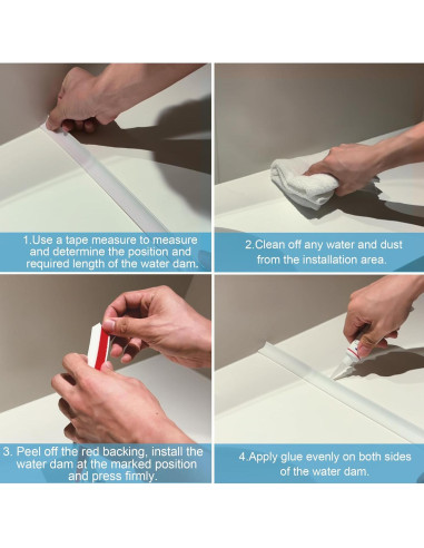 Umbral de Ducha Silicona Transparente 100 cm Zehiels