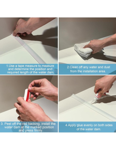 Umbral de Ducha Silicona Transparente 100 cm Zehiels