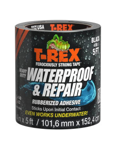 Cinta Impermeable T-Rex 10,16 cm x 1,52 m Negra