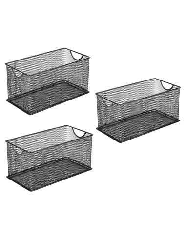 Juego de 3 Cestas de Almacenamiento GoldOrcle 10.5x14x14 cm