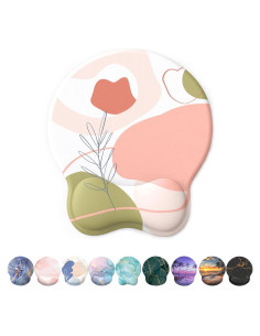 Almohadilla para Mouse eulps MP200 con Reposamuñecas Gel Rosa