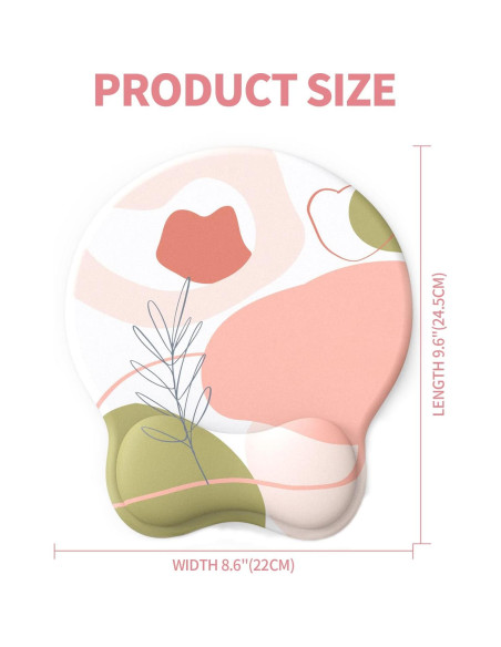 Almohadilla para Mouse eulps MP200 con Reposamuñecas Gel Rosa Almohadilla para Mouse eulps MP200 con Reposamuñecas Gel Rosa