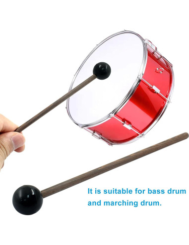 Mallet de Tambor de Lengua de Acero Waziaqoc 2 Pcs 17,19 cm