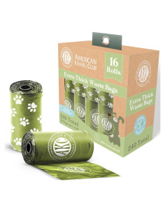Bolsas de Poop para Perros AKC - 240 Bolsas Aromatizadas