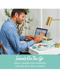 Contenedor de Ensalada Bentgo 1.5 kg Aqua Costera 2