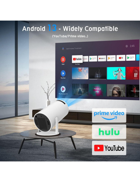 Mini Proyector DreamFair 1080P 200 Lúmenes WiFi 6 Bluetooth 5.2