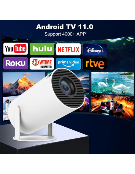 Proyector Mini Portátil ear&ear HY300 1080P WiFi 6 Bluetooth 5.0 Proyector Mini Portátil ear&ear HY300 1080P WiFi 6 Bluetooth 5.0
