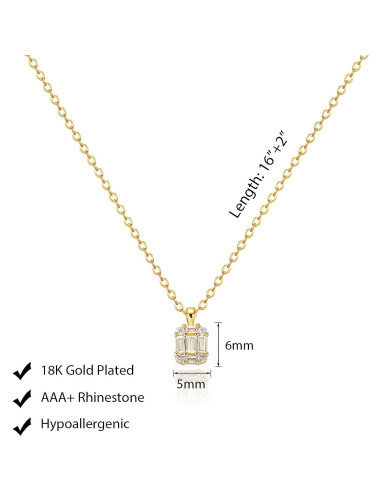 Collar Choker de Oro 14k con Diamante Luxval 40.64 cm