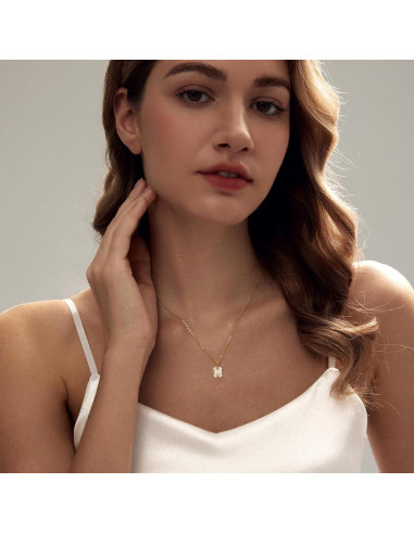 Collar Choker de Oro 14k con Diamante Luxval 40.64 cm