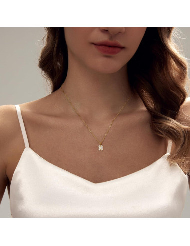 Collar Choker de Oro 14k con Diamante Luxval 40.64 cm