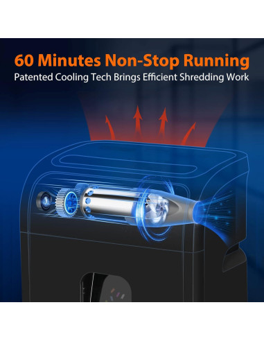 Destructora de papel VidaTeco P4 14 hojas micro corte 60 min