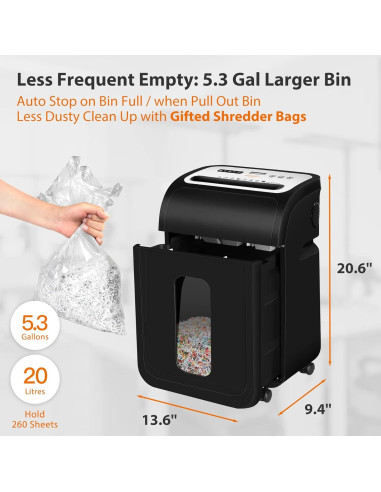 Destructora de papel VidaTeco P4 14 hojas micro corte 60 min