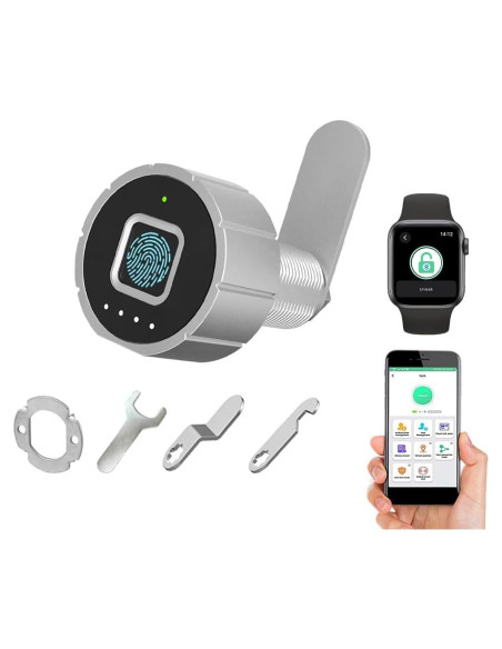 Cerradura de Cajón Biométrica eLinkSmart YL-F2-20mm Plata