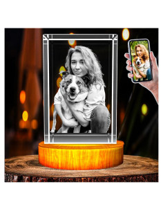 Foto Holográfica 3D Personalizada Cristal A&B 7,62 cm