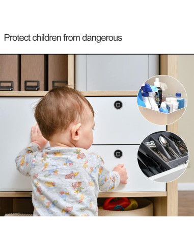 Cerradura de Cajón Biométrica eLinkSmart YL-F2-20mm Plata