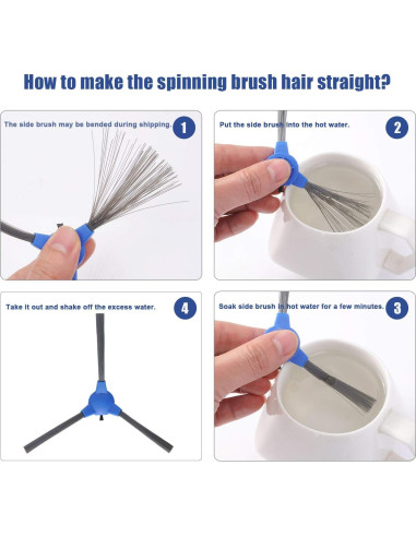 Accesorios Eufy RoboVac 11S Max 1 Cepillo Principal 8 Laterales