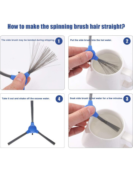 Accesorios Eufy RoboVac 11S Max 1 Cepillo Principal 8 Laterales