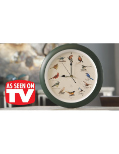 Reloj de Pájaro Cantor Mark Feldstein 25 Aniversario 33 cm Verde 2