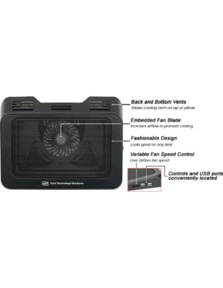 Enfriador de Notebook PPA Intl CTSNC12 30.99x23.62cm