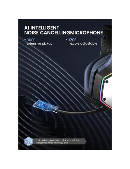 Auriculares Gaming Inalámbricos EKSA E1000WT 7.1 RGB