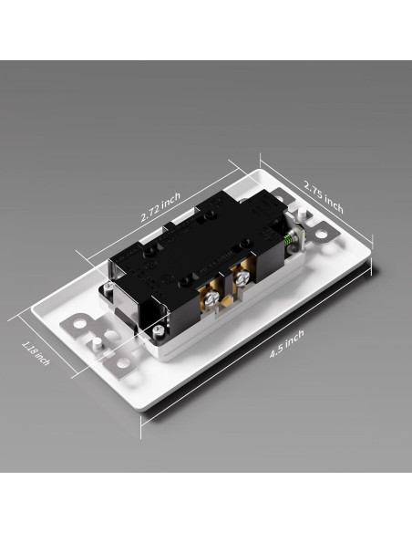 Paquete de 10 Toma Corriente POWAWINI 15 Amp 2 Polos 3 Hilos
