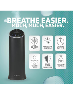 Humidificador ultrasónico Pure Guardian H3200BAR 5.68L negro 2