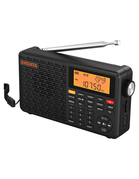 Radio Meteorológica Portátil XHDATA D109WB AM/FM/SW/LW