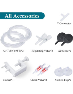 Bomba de Aire Mini Acuario FEDOUR 48GPH Ultra Silenciosa 2