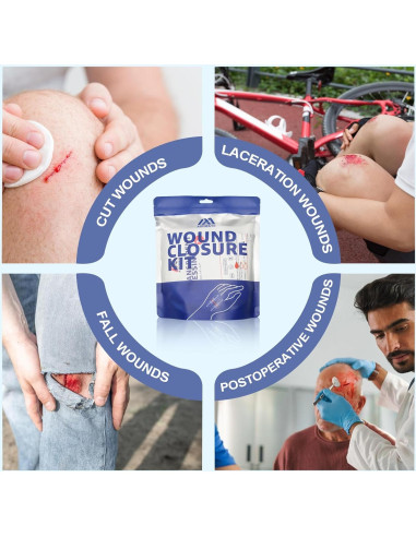 Kit de Cierre de Heridas AID MATE 6 Piezas Sin Suturas