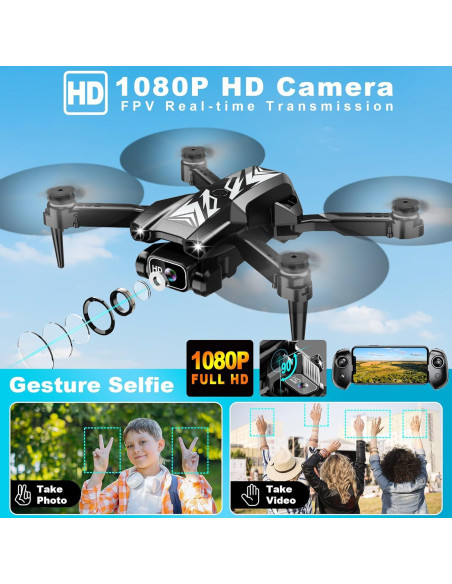 Mini Drone REDRIE X29 con Cámara 1080P y 2 Baterías