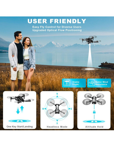 Mini Drone REDRIE X29 con Cámara 1080P y 2 Baterías